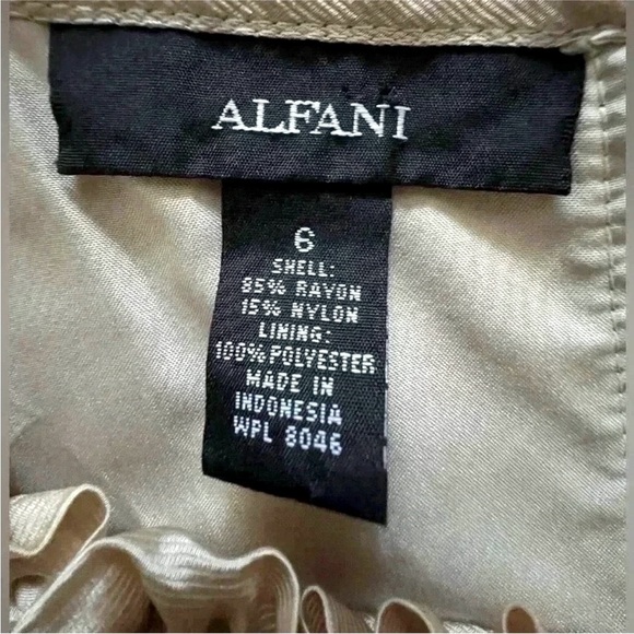 Alfani Tan Sleeveless Ruffled Blouse - Picture 3 of 3